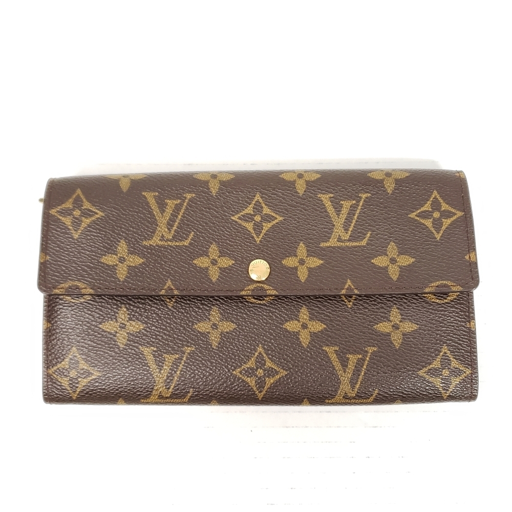 Authentic Louis Vuitton Monogram Sarah Wallet Brown Canvas Long Wallet - Picture 2 of 13